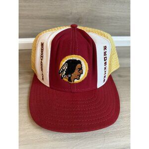 Vintage Washington Redskins Lucky Stripes Hat Mesh Trucker Snapback Made In USA‎